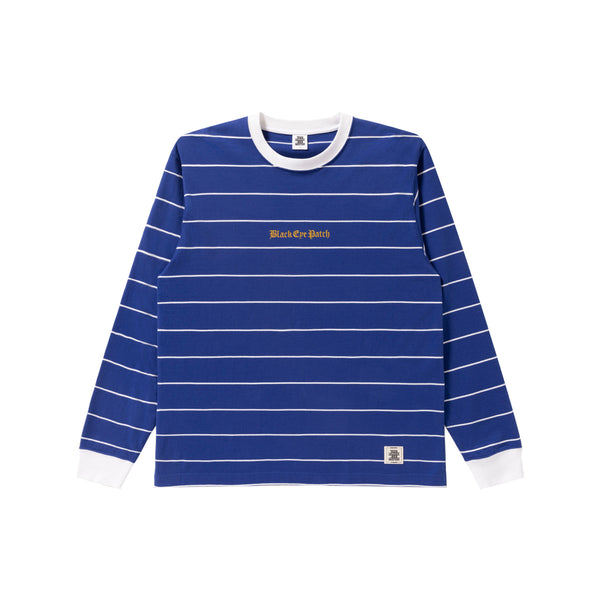 OE LOGO EMBROIDERED STRIPED L/S TEE