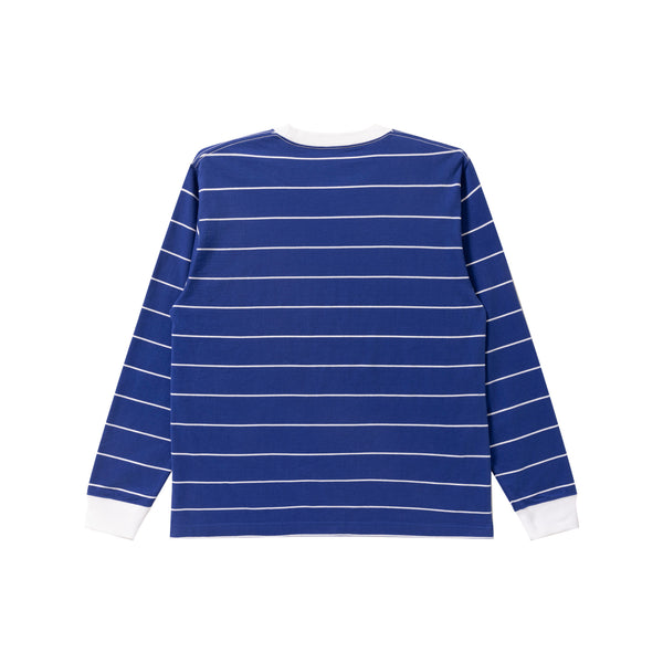 OE LOGO EMBROIDERED STRIPED L/S TEE
