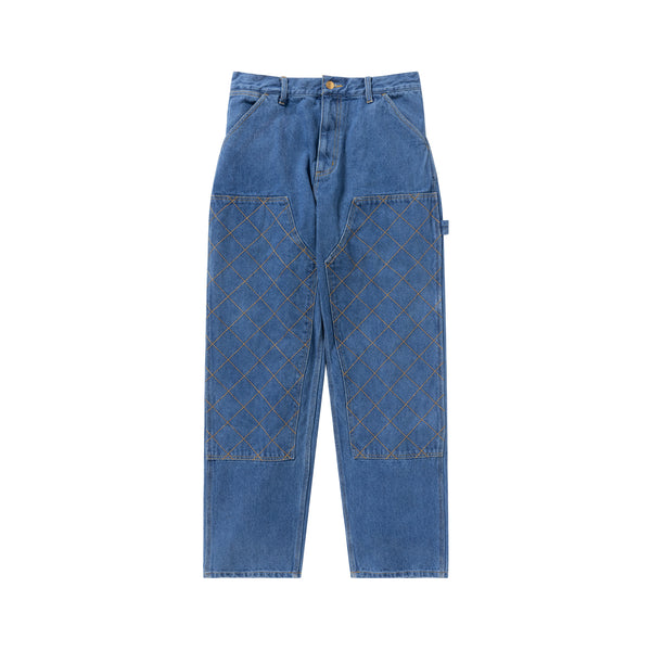 QUILTED DOUBLE KNEE DENIM PANTS
