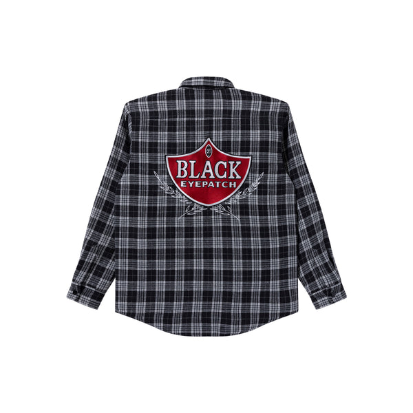 SWEET CIGAR QUILTED FLANNEL SHIRT BLACK