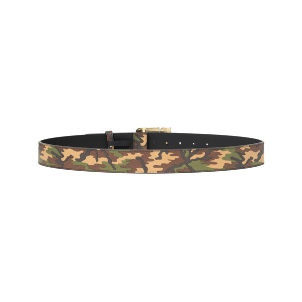 CAMOUFLAGE LEATHER LETTERS BELT