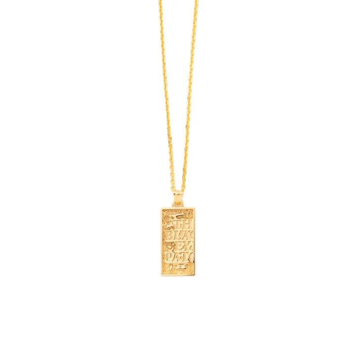 HWC LABEL PENDANT NECKLACE GOLD