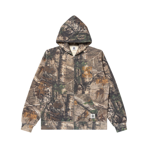 STENCIL LOGO REALTREE THERMAL ZIP HOODIE