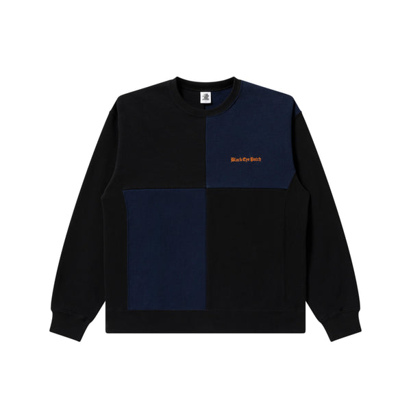 OE LOGO BLOCK PANELED CREW SWEAT