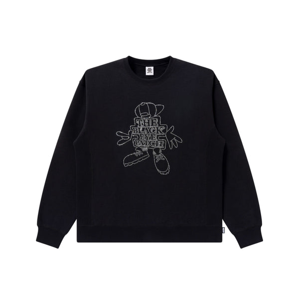 RHINESTONE OG BOY CREW SWEAT BLACK