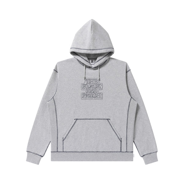 OG LABEL OUTLINE EMBROIDERED HOODIE HEATHER GRAY