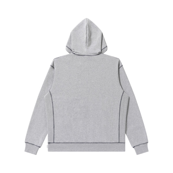 OG LABEL OUTLINE EMBROIDERED HOODIE HEATHER GRAY