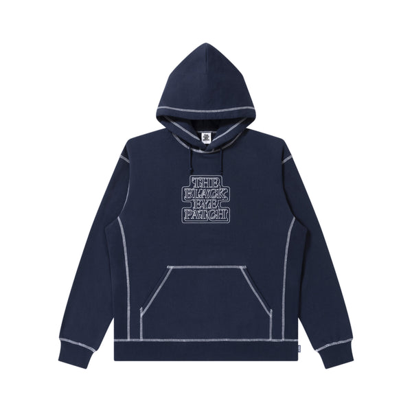 OG LABEL OUTLINE EMBROIDERED HOODIE NAVY