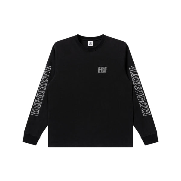 STENCIL LOGO L/S TEE BLACK