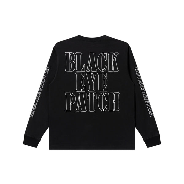 STENCIL LOGO L/S TEE BLACK