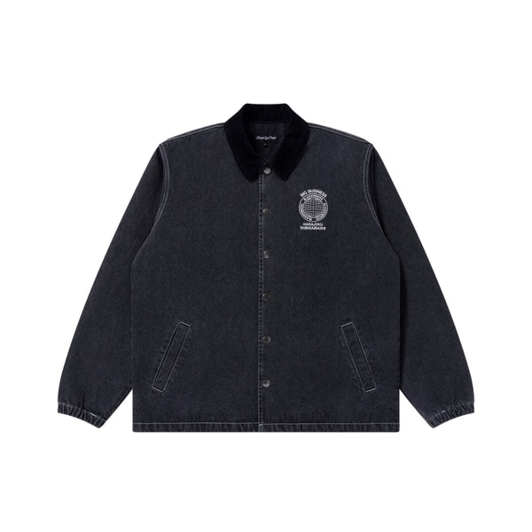 BIG BUSINESS FLAGSHIPS DENIM COACH JACKET BLACK