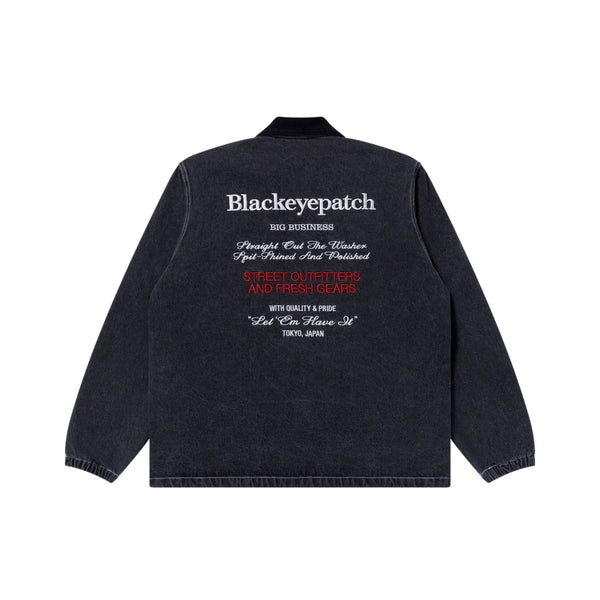 BIG BUSINESS FLAGSHIPS DENIM COACH JACKET BLACK