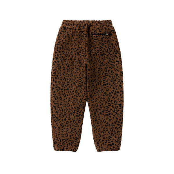 OG LABEL LEOPARD BOA FLEECE PANTS