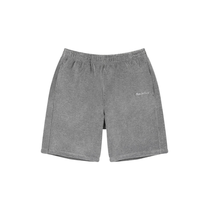 SCRIPT LOGO VELOUR SHORTS HEATHER GRAY