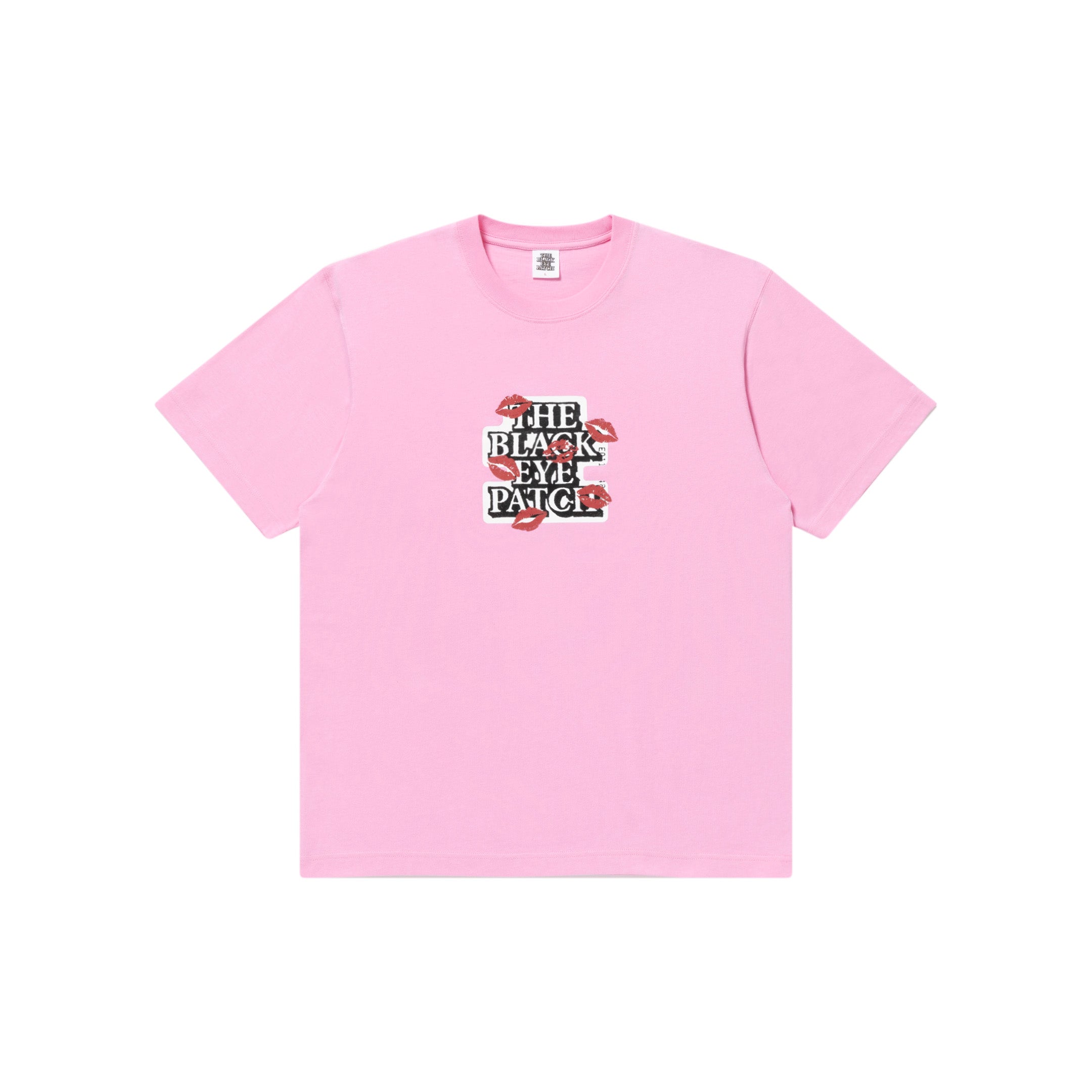 KISSES ON OG LABEL TEE PINK – BlackEyePatch