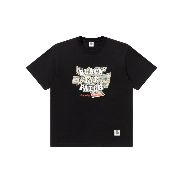 SAMPLING ＆ HUSTLING TEE BLACK