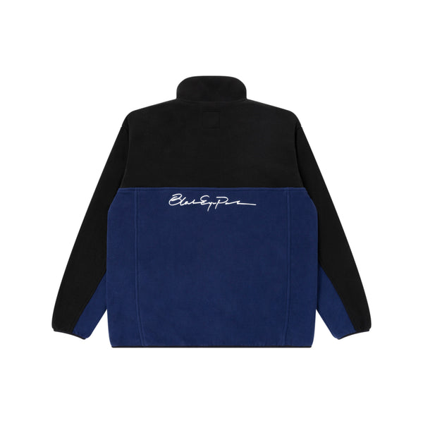 AUTOGRAPH LOGO HALF ZIP 2 TONE FLEECE NAVY