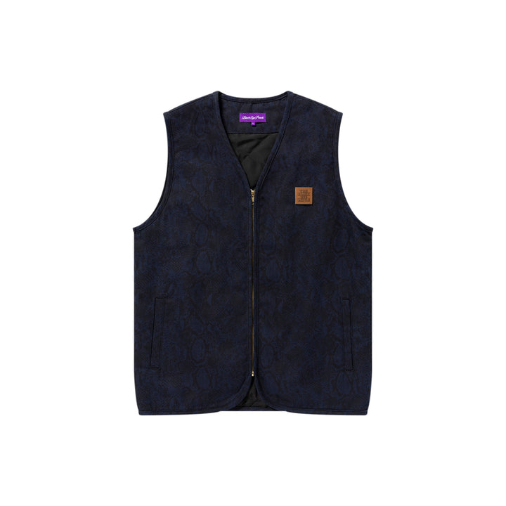 PYTHON PATTERNED DUCK VEST NAVY
