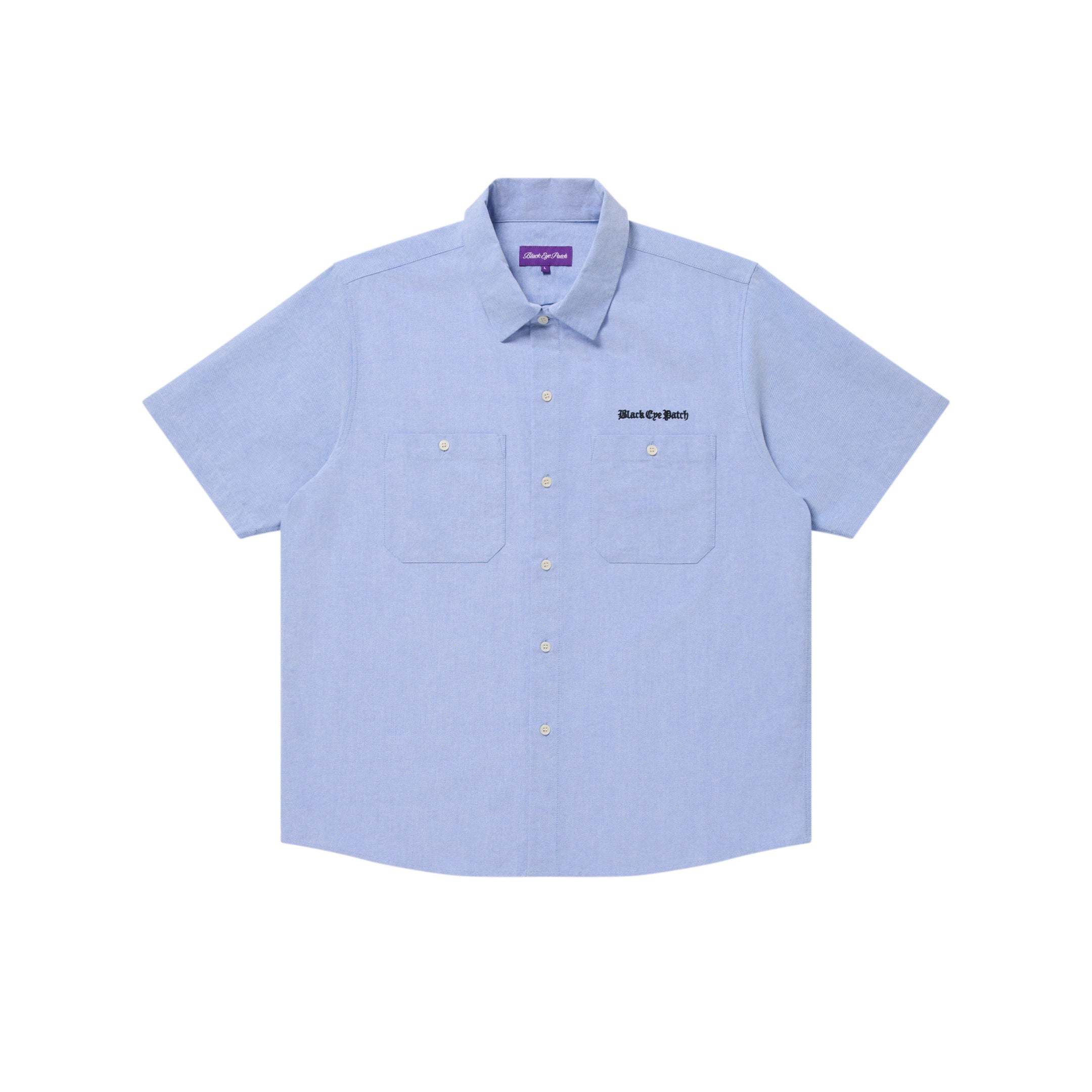 WORLD IS YOUR S/S OXFORD SHIRT LIGHT BLUE – BlackEyePatch