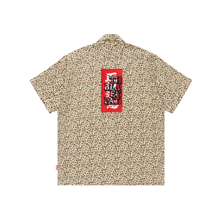 LEOPARD HWC OPEN COLLARED S/S SHIRT YELLOW