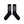 3 LETTER OE SOCKS BLACK