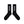 3 LETTER OE SOCKS BLACK