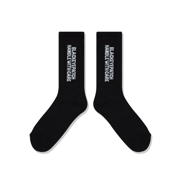 3 LETTER OE SOCKS BLACK