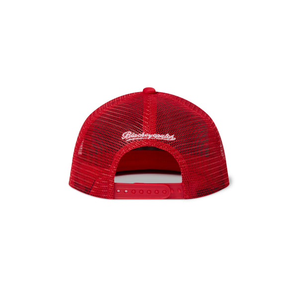RHINESTONE FUK’N MESH CAP RED