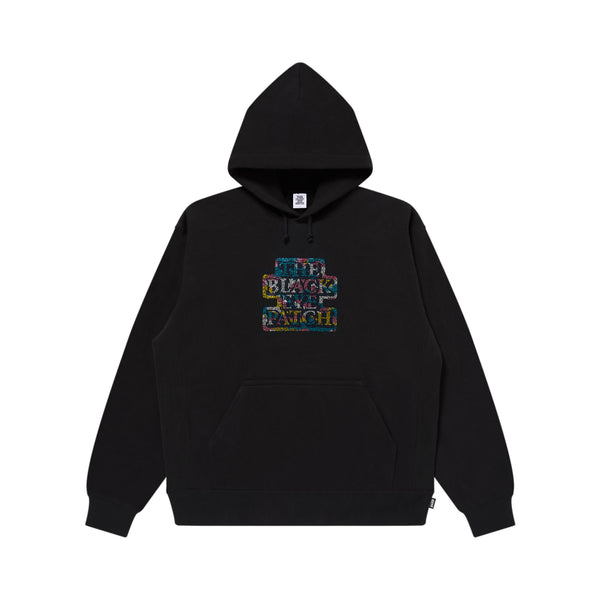 CAMOUFLAGED RHINESTONED OG LABEL HOODIE BLACK