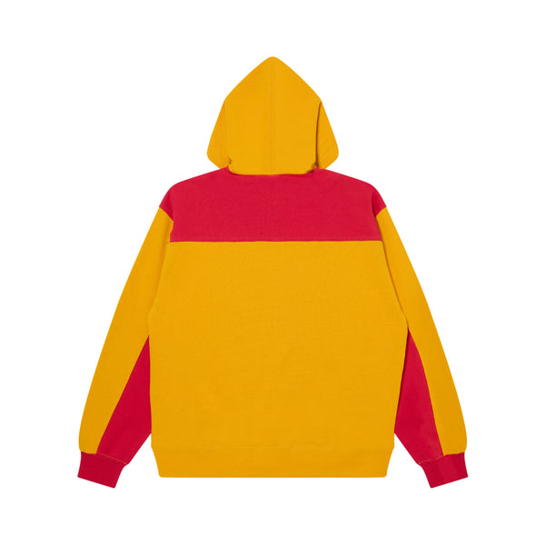 SMALL OG 2 TONE ZIP HOODIE MUSTARD/RED
