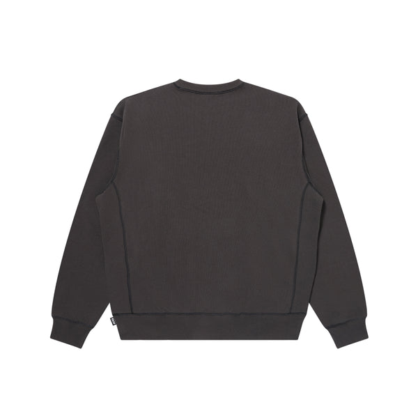 METAL LOGO STITCHED CREW SWEAT CHARCOAL