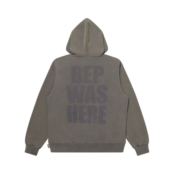 BEP WAS HERE FADED HOODIE CHARCOAL
