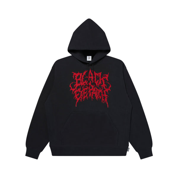 GRINDCORE LOGO HOODIE BLACK/RED