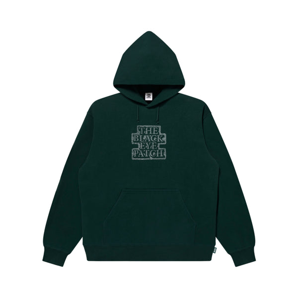 DAMAGED OG LABEL HOODIE GREEN