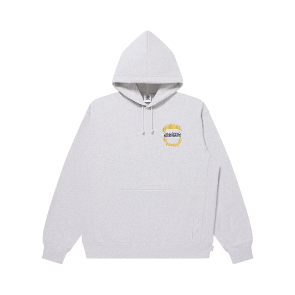 GRILLZ JEWELZ GOLDTEETH HOODIE ASH