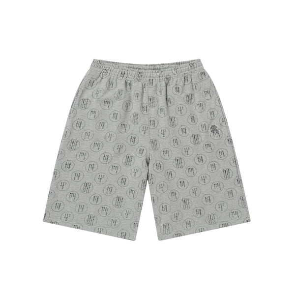 SINS OF KUJO MANGA SPEECH SWEAT SHORTS HEATHER GRAY