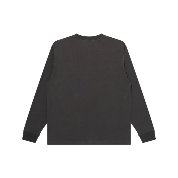 RHINESTONED OE LOGO L/S TEE CHARCOAL