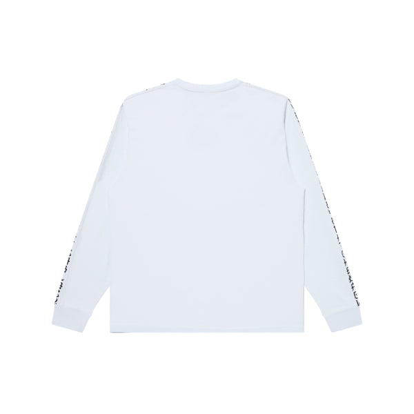 KANJI SLEEVES EMBROIDERED L/S TEE WHITE