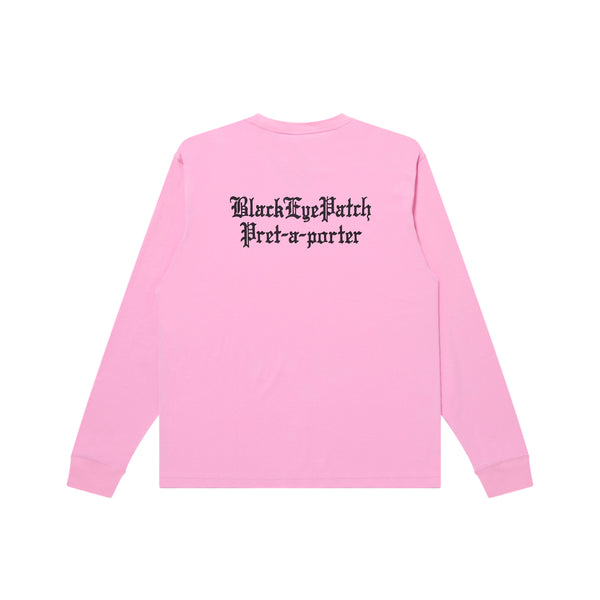 3 LETTER OE L/S TEE PINK