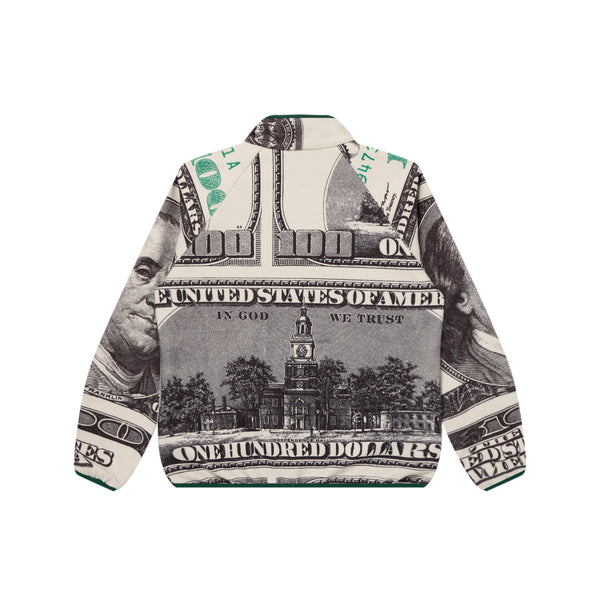 BIG HUNDEREDS PATTERNED FLEECE JACKET WHITE