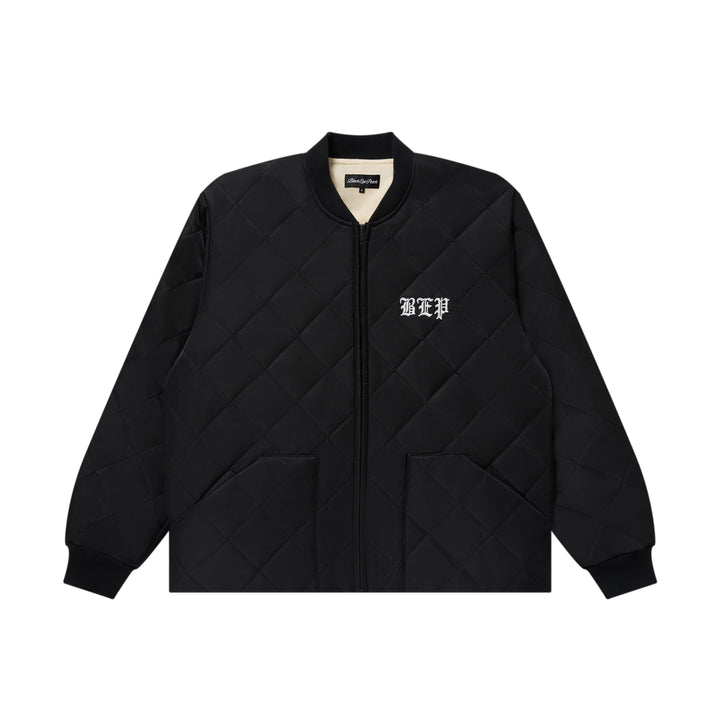3 LETTER OE QUILTED JACKET BLACK