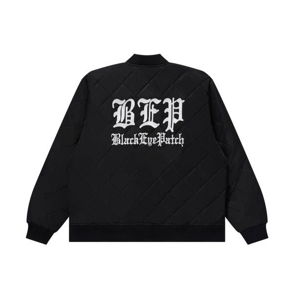 3 LETTER OE QUILTED JACKET BLACK