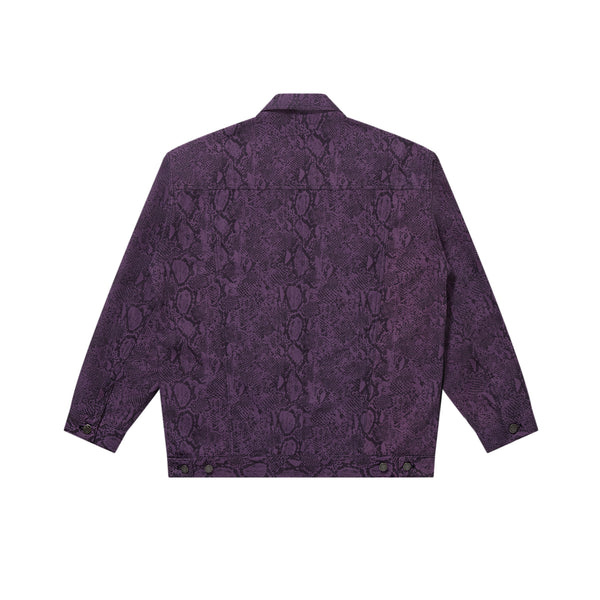 PYTHON PATTERNED TRACKER JACKET PURPLE