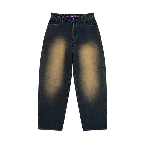 B EMBLEM BAGGY JEANS DARK INDIGO