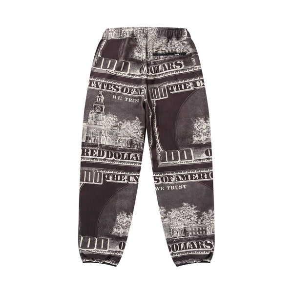 BIG HUNDEREDS PATTERNED FLEECE PANTS BLACK