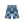 DENIM PATCHWORK BAGGY SHORTS INDIGO