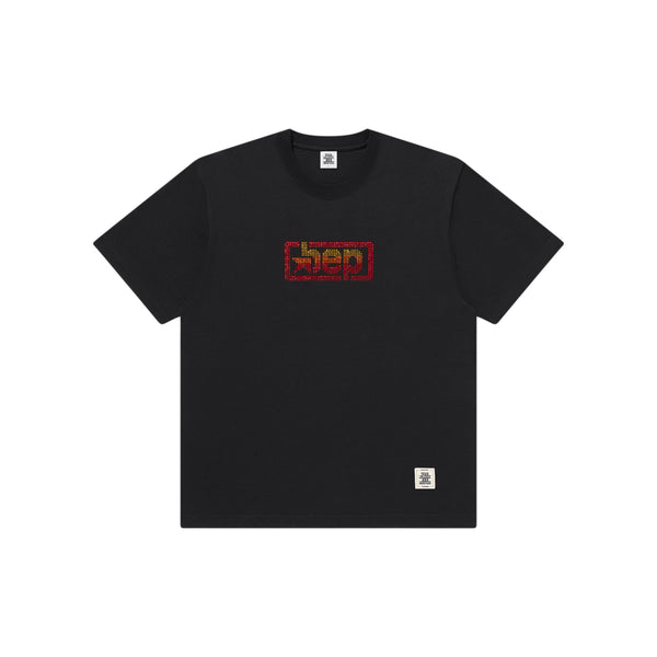 RHINESTONED URBAN STAR LOGO TEE BLACK