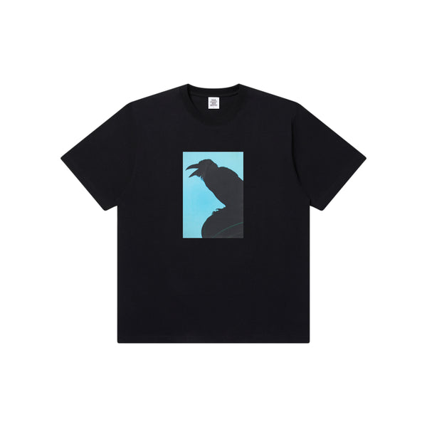 JIRO KONAMI CROW PHOTO TEE BLACK