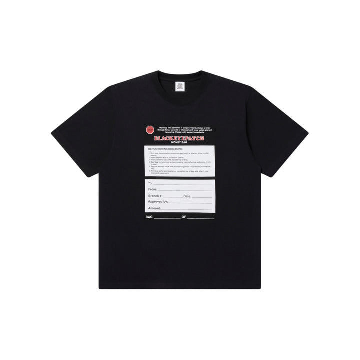 MONEY BAG LABEL TEE BLACK
