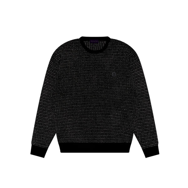 SMALL OG REFLECTIVE KNIT SWEATER BLACK